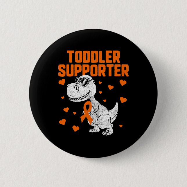 Awareness Dinosaur 2  Button (Front)