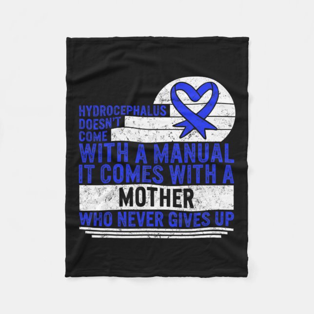 Awareness Doesn't Come With A Manual Hydroceph 1  Fleece Blanket (Front)