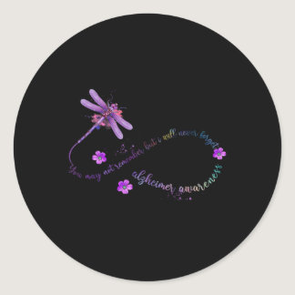 Awareness Dragonfly You May Not Remember Butterfly Classic Round Sticker