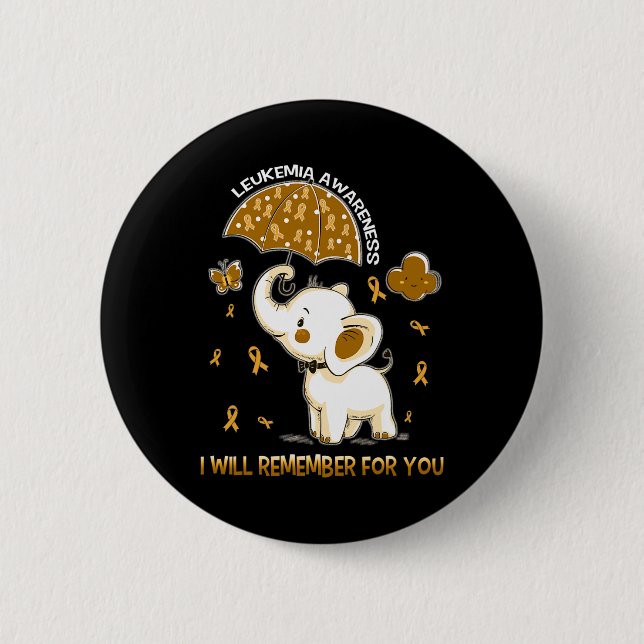 Awareness Elephant  Button (Front)