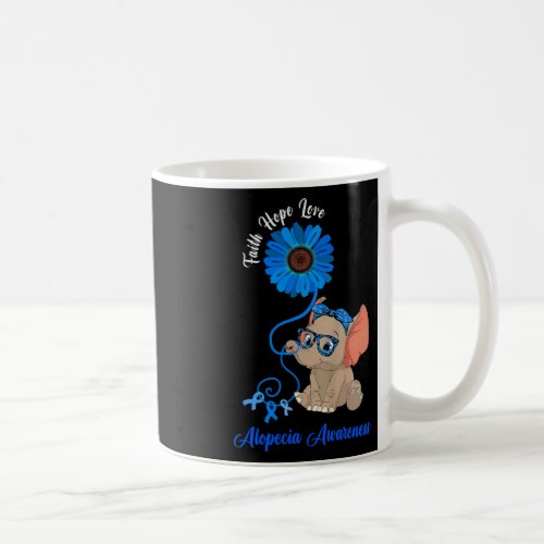 Awareness Elephant Faith Hope Love Sunflower  Coffee Mug