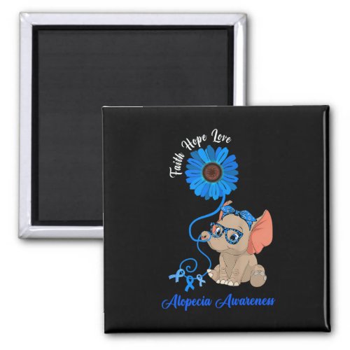 Awareness Elephant Faith Hope Love Sunflower  Magnet