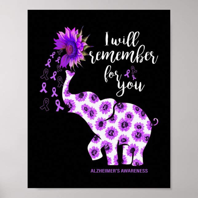 Awareness Elephant Your Battle Is My Battle Gift  Poster (Front)