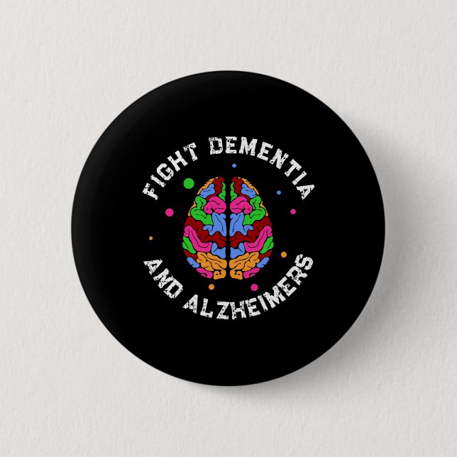 Awareness End Fight Dementia Heimers  Button (Front)