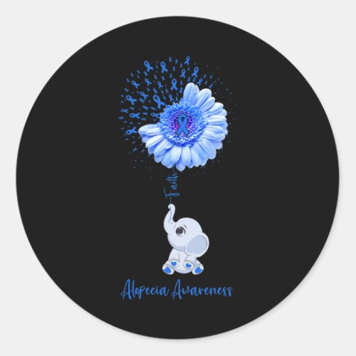 Awareness Faith Elephant Survivor Fighter  Classic Round Sticker