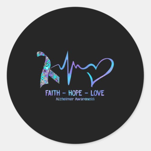 Awareness Faith _ Hope _ Love  Classic Round Sticker