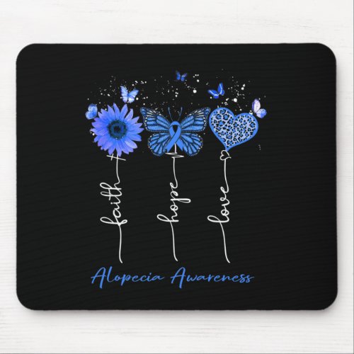 Awareness Faith Hope Love Leopard Sunflower  Mouse Pad