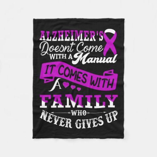 Awareness Family Support Heimer Warrior  Fleece Blanket