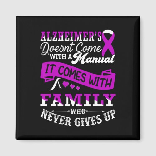 Awareness Family Support Heimer Warrior  Magnet