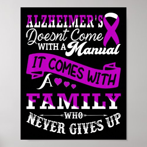 Awareness Family Support Heimer Warrior  Poster