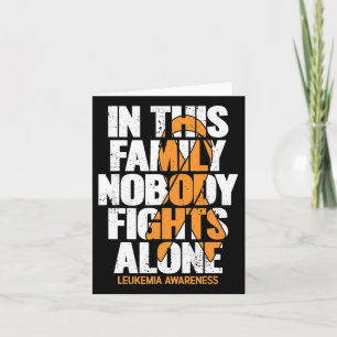 Awareness Family Support Leukemia Awareness 2 Card