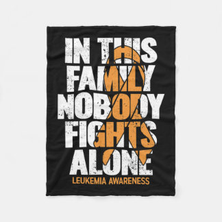 Awareness Family Support Leukemia Awareness 4 Fleece Blanket