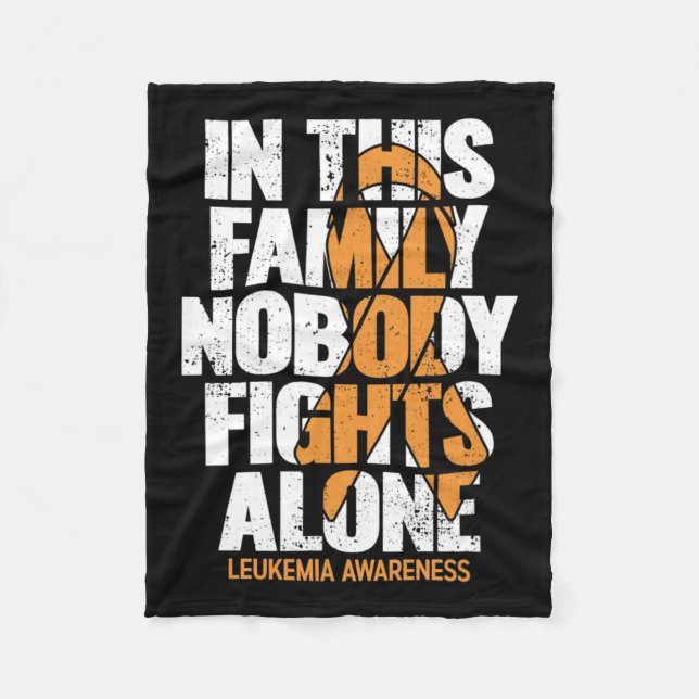 Awareness Family Support Leukemia Awareness 4  Fleece Blanket (Front)