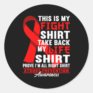 Awareness Figh He Disease Stroke Prevention Classic Round Sticker