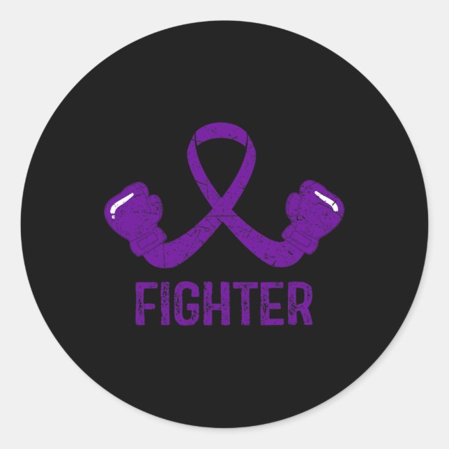 Awareness Fighter  Classic Round Sticker (Front)