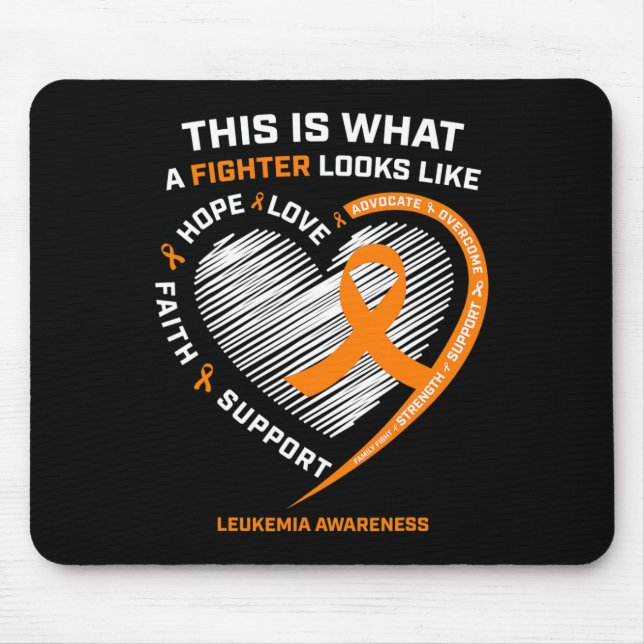 Awareness Fighter Gifts Men Women Mom Dad Leukemia Mouse Pad (Front)