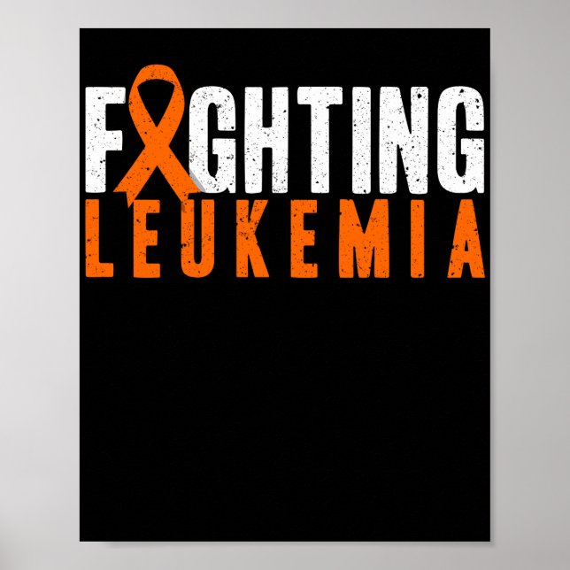 Awareness Fighting Leukemia Support Poster (Front)