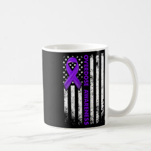 Awareness Flag Purple Ribbon Addiction Recovery 1 Coffee Mug