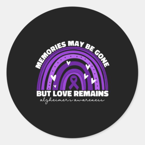 Awareness For Men Women Heimer Memories  Classic Round Sticker