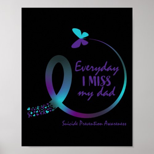 Awareness Gifts Dad I Miss My Father Loving Memory Poster