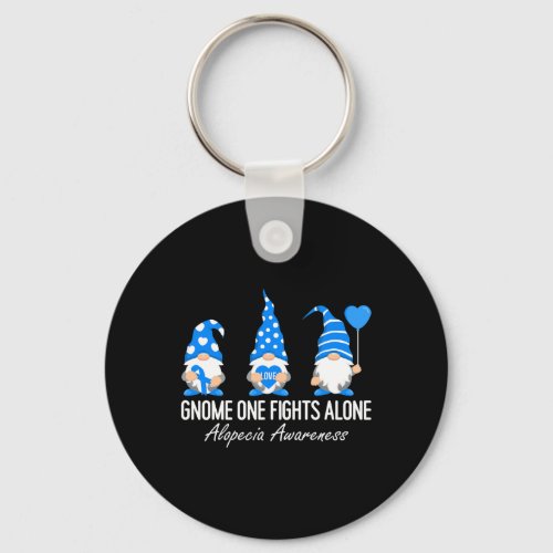 Awareness Gnomes I Wear Blue Ribbon Support Squad  Keychain