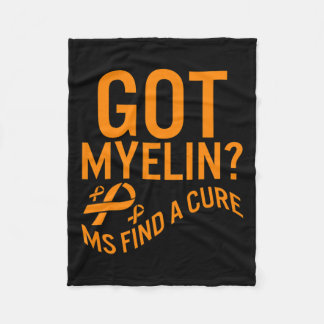 Awareness Got Myelin Find Cure Multiple Sclerosis Fleece Blanket