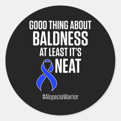 Awareness Hair Loss Warrior Baldness Neat Survivor Classic Round Sticker