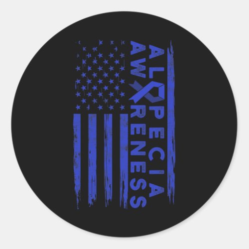 Awareness Hair Loss Warrior Enduring Survivor  Classic Round Sticker