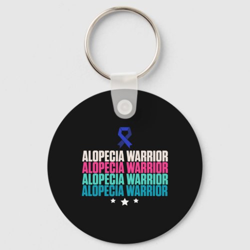 Awareness Hair Loss Warrior Full_time Survivor  Keychain