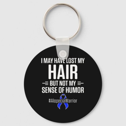 Awareness Hair Loss Warrior Humor Survivor Oscar  Keychain