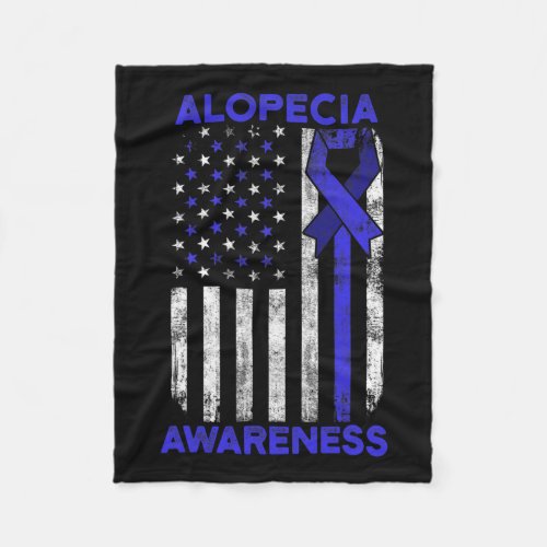 Awareness Hair Loss Warrior Inspiring Survivor  Fleece Blanket