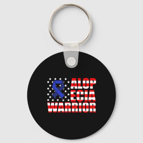 Awareness Hair Loss Warrior Medical Survivor  Keychain