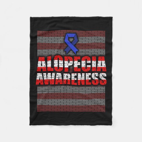 Awareness Hair Loss Warrior Patient Care Survivor  Fleece Blanket