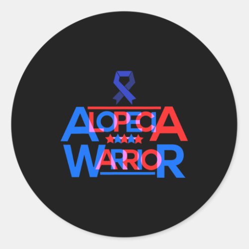 Awareness Hair Loss Warrior Signs Survivor  Classic Round Sticker