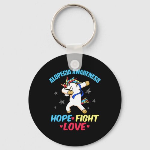 Awareness Hair Loss Warrior Strength Survivor  Keychain