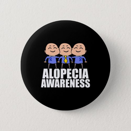 Awareness Hair Loss Warrior Supporting Survivor  Button