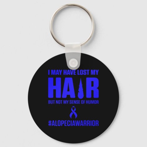 Awareness Hair Loss Warrior Survivor  Keychain