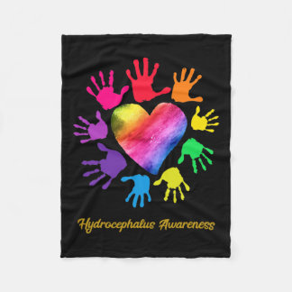 Awareness Hands Hydrocephalus Gift  Fleece Blanket