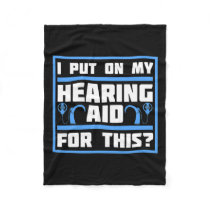 Awareness Hearing Aid Implant Asl 1  Fleece Blanket