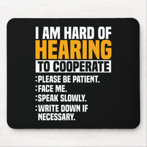 Awareness Hearing Aid Implant Asl Cooperate Please Mouse Pad