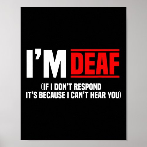 Awareness Hearing Aid Implant Asl I Cant Hear You Poster