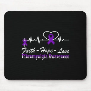 Awareness Heartbeat Christian Cross  Mouse Pad