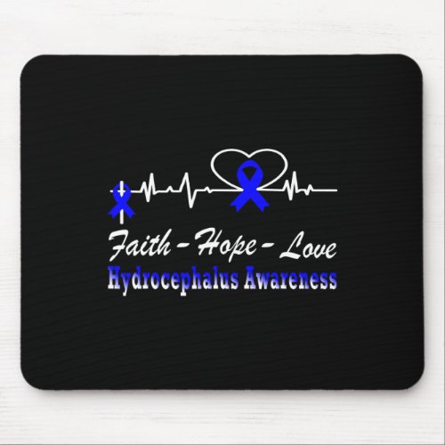 Awareness Heartbeat Christian Cross Support  Mouse Pad