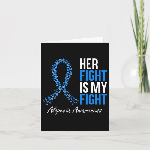 Awareness Her Fight Is My Fight I Wear Blue Ribbon Card