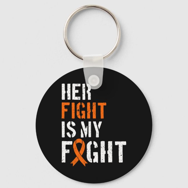 Awareness Her Fight Is My Fight Support 1  Keychain (Front)