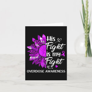 Awareness His Fight Is My Fight Leopard Sunflower  Card