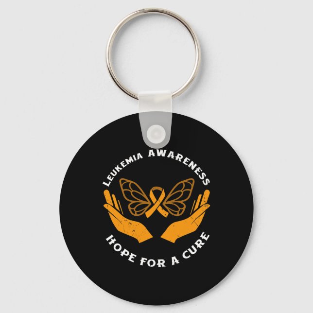 Awareness Hope For A Cure Blood Cancer  Keychain (Front)