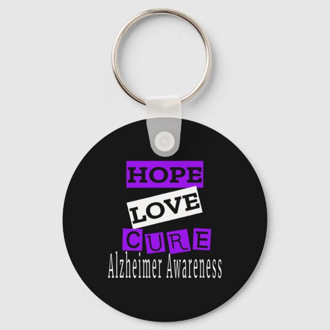 Awareness Hope Love Cure  Keychain (Front)