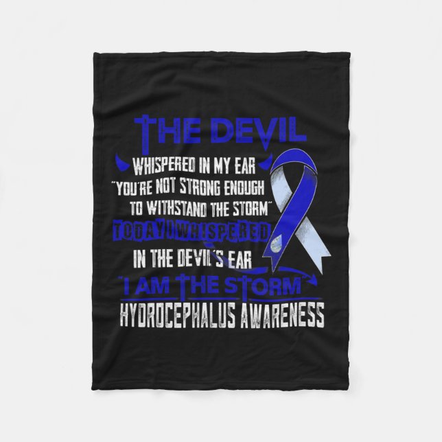 Awareness I Am The Storm Devil  Fleece Blanket (Front)