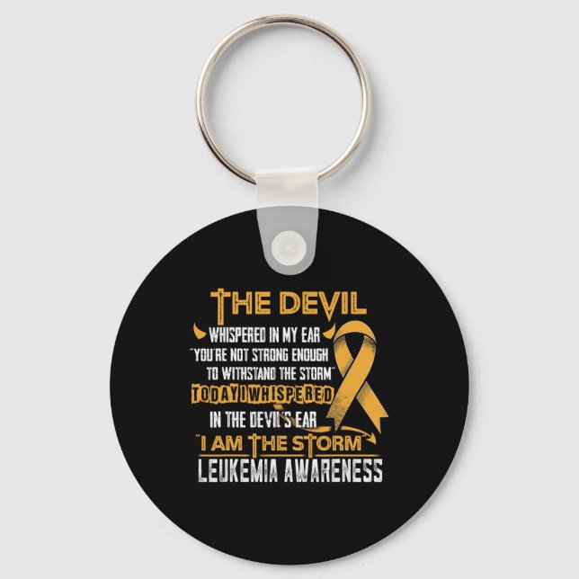 Awareness I Am The Storm Devil  Keychain (Front)